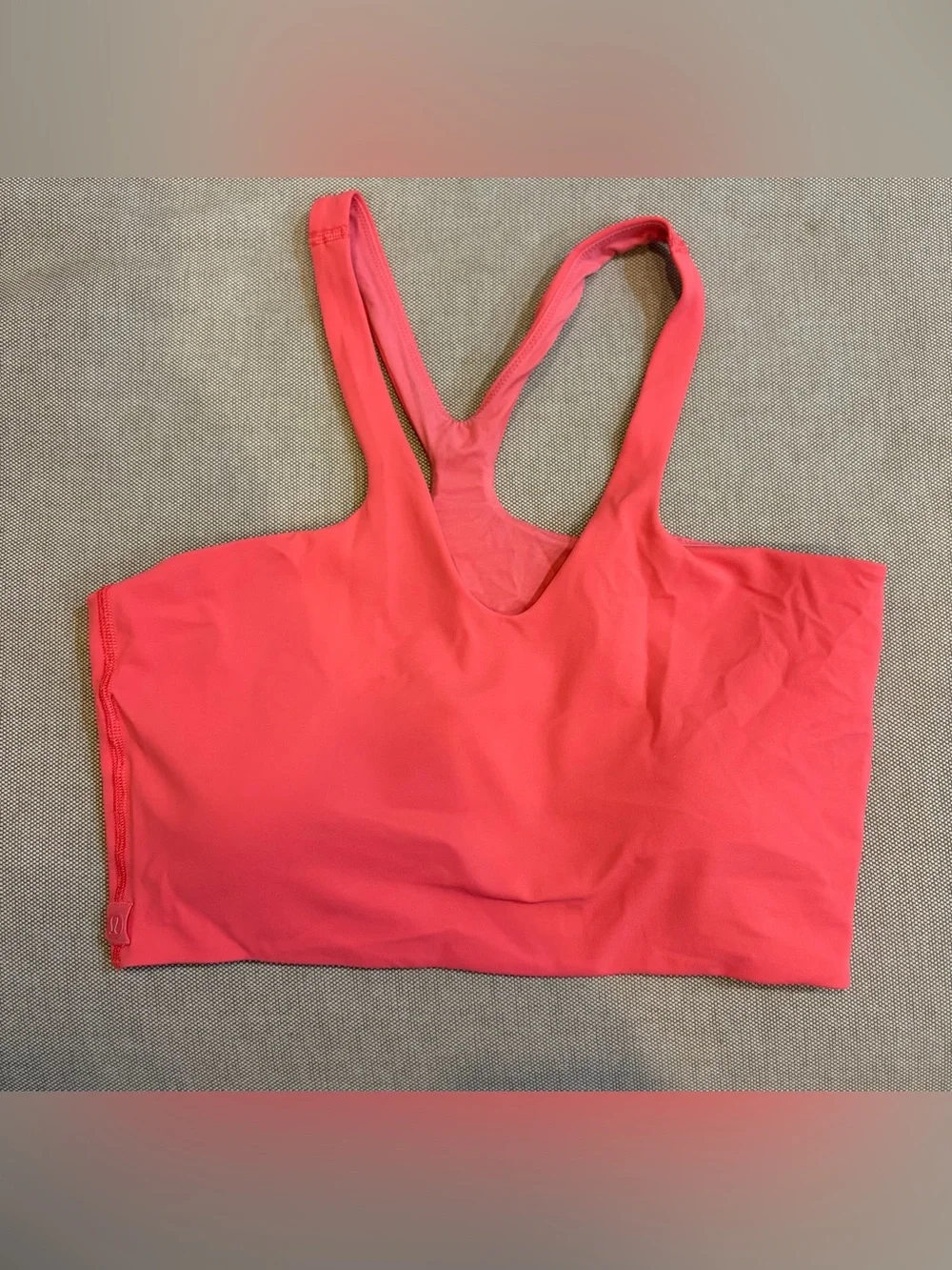 Lululemon athletica Bend This V and Racer Bra Light Support in glaze pink